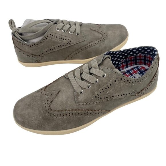 BEN SHERMAN SIZE 8 NICHOLAS GREY WINGTIP SNEAKERS NIB - Picture 2 of 10